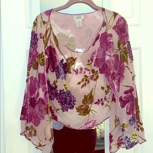 Vintage Authentic Guess Burnout Velvet Poncho